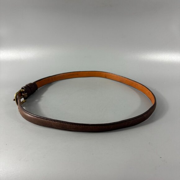 Authentic Vintage Coach # 2802 Brown Leather Slim Belt, Size 32/80 - Picture 3 of 11
